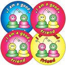 175 Im a Good Friend Teachers School Children Pupil Reward Stickers 37mm Kids