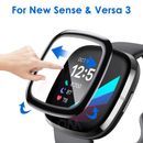 For Fitbit Versa 3 / Sense 3D Curved Edge Tempered Glass Screen Protector Cover