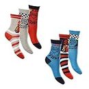 Pack Of 6 Cars Socks Young - Multicolour, 6-8 Yrs