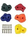 Kids Climbing Stones Plastic Multi-coloured Pack Of 5, Ideal For Climbing Frames, Tree Houses And Kids Climbing Walls