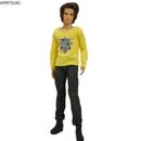 Yellow Alphabet T-shirt Black Trousers For Ken Boy Doll Outfits 1/6 Accessories