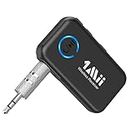 1Mii Car Bluetooth AUX Adapter, 3.5mm Bluetooth 5.0 Receiver for Home Stereo/Wired Speaker/Car Audio, Wireless Music Streaming, Hands-free Calls, Dual Link, 15H Playtime (Receiver Only)