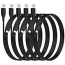 6ft iPhone Charger 5Pack,Lightning Cable 6 Foot, Long Charging Cord 6 feet Compatible with Apple iPhone 11/Pro/Max/SE/X/XS Max/XR/8/8 Plus/iPad/iPod (Black)