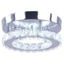 Semi Flush Mount Chandelier Lighting, Close to Ceiling Light in Clear Crystal