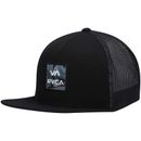 Men's RVCA Black VA ATW Print Trucker Snapback Hat