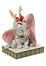 Enesco Disney Traditions by Jim Shore Dumbo with Reindeer Antlers Personality Pose Figurine, 4.21 Inch, Multicolor