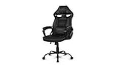 DRIFT Gaming Chair - DR50B - Sedia da gioco professionale, regolabile in altezza, seduta a dondolo, braccioli imbottiti, similpelle, nero, 67 x 122-131 x 67 cm