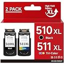 ATOPINK 510 511 Ink Cartridges, PG-510 Black CL-511 Colour Replacement for Canon 510 and 511 Ink Cartridges, Printer Ink 510 511 XL Compatible with Canon Pixma MP480 MP250 MX410 MP495 MP280 MP490