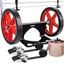 ZLSZTMI Upgraded Cooler Wheel Kit for Yeti/RTIC/Igloo Coolers Wheel Spacing up to19.8 Inches -12 in Wheels Height Adjustable Cart Base for Ice Chest for Heavy Duty Coolers Camping Traveling Red&Black
