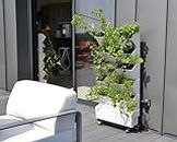 Jardibric - Jardin Potager Vertical - 20 Compartiment 10x10x13 avec Goutteur et Pompe Programmable Intégrée - Utilisation Intérieure et extérieure - Cultivez avec Élégance et Simplicité