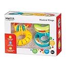 Halilit Baby Musical Rings. 4 Durable Real Musical Instruments. Rattles Gift Set for Babies. Smooth and Easy Grip. BPA Free. Sensory Fun. 3 Months +,Multicolour