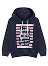 A.T.U.N. (ALL THINGS UBER NICE) Girl's Cotton Hooded Neck Sweatshirt (GSWT CHP_Navy_5-6Y)