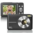 Digital Camera FHD 1080P 44MP Compact Camera,Vlogging Camera Digital with 2.4" LCD Rechargeable 16X Digital Zoom,Mini Vintage Digital Camera for Students, Children, Beginners