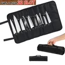 LMETJMA Premium 22 Slots Chef Knife Bag Oxford Cloth Knife Roll Bag Portable Durable Knife Cutlery