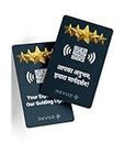 REVUZ | Google Review Card with QR Code and NFC Chip | Tap or Scan | Ready to be Activated Instantly with Your Business Page Link (86x54mm)