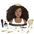 Naturalistas Dayna Deluxe Crown and Curls Fashion Styling Head, capelli testurizzati 3C, 19 accessori, progettato e sviluppato da Purpose Toys