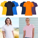 Neu schlichte Damen-Poloshirts Strickkragen kurzärmeliges Damen-Freizeit-T-Shirt