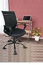 E Trend Furniture™ - Office Chair | Computer Chair | Revolving Chair | 2 Years Warranty | Study Chair for Work from Home with Breathable mesh Adjustable Height and Fixed armrest (Black)