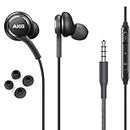 ElloGear OEM Earbuds Stereo Headphones for Samsung Galaxy S10 S10e Plus Cable - Designed by AKG - with Microphone and Volume Buttons (Black)