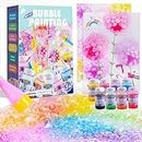 Bubble Painting Kit - DIY Art and Painting Supplies for Boys and Girls 3-5, 4-6, 3-8Age Valentine Gifts Easter Basket Stuffers Christmas Birthday Gifts Classroom Activity Toys