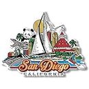 San Diego City Magnet by Classic Magnets, Collectible Souvenirs Made in The USA, 4.3" x 3.3"