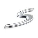 CarWorld Insigne d'emblème de hayon de Coffre arrière d'autocollant en métal de S Sport, pour Porsche Cayenne Cayman Macan, Insigne d'emblème de Lettre de Coffre