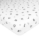 American Baby Company Printed 100% Natural Cotton Value Jersey Knit Fitted Pack N Play Playard Sheet, Alphabet, Soft Breathable, for Boys and Girls