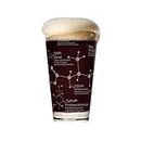 Greenline Goods Verres à bière - Verre à Pinte de 16 oz (1 Verre) Science of Beer Glassware - Gravé avec des molécules de Chimie de bière et de houblon