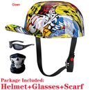 Open Face Motorcycle Half Helmet Retro Baseball Cap Scooter Moped Helmet Adult