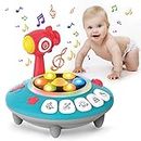 Giocattoli per bambini per bambini di 1 anno, Piano Play, Giocattoli musicali per bambini 1-3, Baby Light Up UFO Toy Early Learning Educational Birthday Gifts Present 1 Year Old Boys Girls