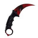 Milaloko Red Karambit Trainer Knife Without Cutting Edge Karambit Practice Training Knife with Sheath for Beginner 100% Safe Trainer Tool