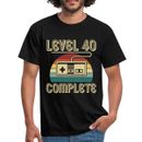 40. Geburtstag Level 40 Complete Geburtstagsgeschenk Gamer Männer T-Shirt