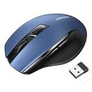 UGREEN Wireless Computer Mouse for PC Ergonomic Mouse Laptop Mouse 2.4G with 4000 DPI 6 Buttons Auto-Sleep Mode USB Mouse Compatible with Laptop, Computer, PC, MacBook, Chromebook, Blue