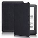 ALMIGHTY Case for All-New Amazon Kindle Paperwhite 4 (10th Generation, 2018 Releases), Slim Auto Wake/Sleep Protective Smart Cover, Water-Safe Cross Texture Case, Black