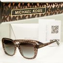 Michael Kors Oversized MK Logo Print Brown Sunglasses MK 2140F Manhasset 37778G