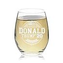 Veracco Donald Trump '20 Circle Stemless Wine Glass (Circle)