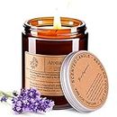 TOJUNE Scented Candles Glass Jar 100% Pure Natural Soy Wax Aroma for Relaxation Stress Relief, Continuous Clean Burning 40 Hours, Home Decor Aromatherapy Gifts, 200 g/7 oz (Lavender Eucalyptus)