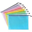 INNPOLE Mesh Zipper Pouch Document Bag Waterproof Zip File Folders for School Office Supplies Travel Storage Bags (Colorful) (3)