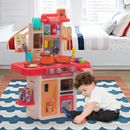 Kids Pretend Kitchen Play Set Toddler Cooking Learning Toy w/Lights and Sounds