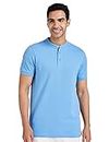 Amazon Brand - Symbol Men's Solid Regular Fit Polo Shirt (AW19MCPO_Sky Blue M)