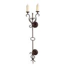 Ashore Lighting Wrought Iron Metal Candle Wall Light Metal in Brown | 57 H x 16 W x 8 D in | Wayfair SC-845-RustCopper-WaxCovers