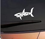 KaaHego for Shark Vinyl Decal Sticker for Bumper Car Windows,Truck,Bike,Motorcycle(Size 29.5x11.5) cm_White Pack of 2