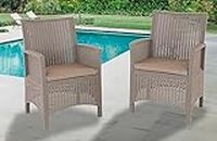 yoyomax Patio Furniture Set Clearance,2 Pieces Outdoor Rattan Chair for Garden, Porch, Yard, Backyard, Poolside-Brown