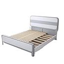 SSWERWEQ Cadre de lit King Size Bed Frame Bedside Bed Bedroom Furniture Easy to Assemble