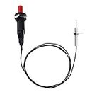 Aifeier ET Piezo Spark Ignition, Propane Push Button Piezo Igniter Kit with Threaded Ceramic Electrode lgniter Fit for Gas Fireplace, Oven, Heater, Kitchen lgniter (1 Pack)