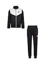 Nike Boy`s Jacket and Pants 2 Piece Set (White(86G794-W1X)/Black, 6)
