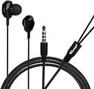 Hitage HP-143 Tune Bass Loop Compatible for All Device Phones Wired Headset (Black, in The Ear)