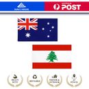 2X 3x5ft Australian Lebanon Heavy Duty Flag Aussie Australia OZ Lebanese Garden