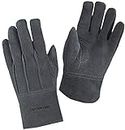 Captain Stag UM-11 Outdoor Camping BBQ Soft Leather Gloves, Cowhide Leather, Black, M Size