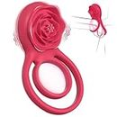 Functional 2-in-1 Rose Silica Toy for Men and Women Couples, 7 Modes, Can Be Used by Both Men and Women at the Same Time, Waterproof, High Power, Quiet,valentines day decorations,gifts for men-YY26-221